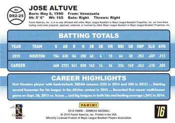 2016 Donruss - 1982 #D82-25 Jose Altuve Back