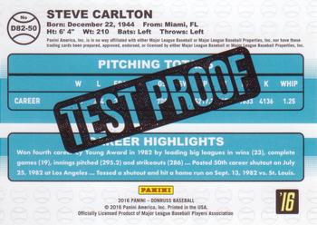 2016 Donruss - 1982 Test Proof Cyan #D82-50 Steve Carlton Back