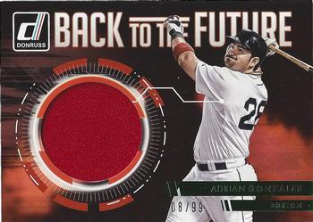 2016 Donruss - Back to the Future Materials Green #BF-AG Adrian Gonzalez Front