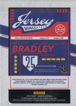 2016 Donruss - Jersey Kings #JK-AB Archie Bradley Back