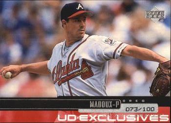 2000 Upper Deck - UD Exclusives Silver #44 Greg Maddux  Front