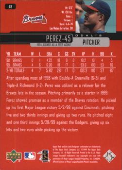 2000 Upper Deck - UD Exclusives Silver #48 Odalis Perez  Back