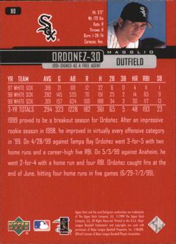 2000 Upper Deck - UD Exclusives Silver #80 Magglio Ordonez  Back