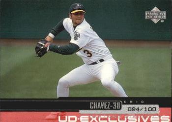2000 Upper Deck - UD Exclusives Silver #186 Eric Chavez  Front