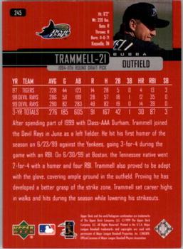 2000 Upper Deck - UD Exclusives Silver #245 Bubba Trammell  Back