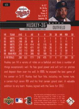 2000 Upper Deck - UD Exclusives Silver #426 Butch Huskey  Back