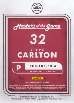 2016 Donruss - Masters of the Game Red #MG-5 Steve Carlton Back