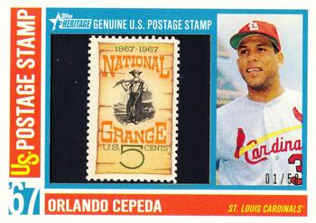 2016 Topps Heritage - 1967 U.S. Postage Stamp Relics #67USPSR-OC Orlando Cepeda Front