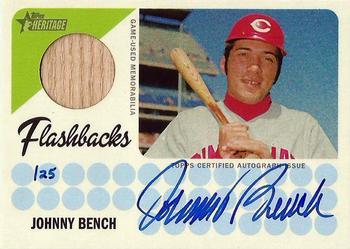 2016 Topps Heritage - Flashbacks Autographed Relics #FAR-JB Johnny Bench Front