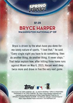 2016 Topps - Spring Fever #SF-29 Bryce Harper Back
