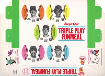 1977 Burger Chef Fun Meal Discs - Triple Play Funmeal Tray #NNO Boston Red Sox Front