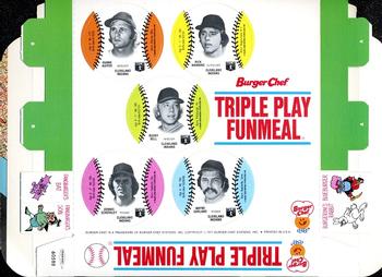1977 Burger Chef Fun Meal Discs - Triple Play Funmeal Tray #NNO Cleveland Indians Front