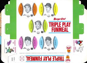 1977 Burger Chef Fun Meal Discs - Triple Play Funmeal Tray #NNO New York Mets Front