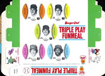 1977 Burger Chef Fun Meal Discs - Triple Play Funmeal Tray #NNO Philadelphia Phillies Front