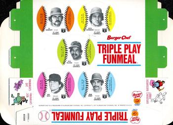 1977 Burger Chef Fun Meal Discs - Triple Play Funmeal Tray #NNO St. Louis Cardinals Front