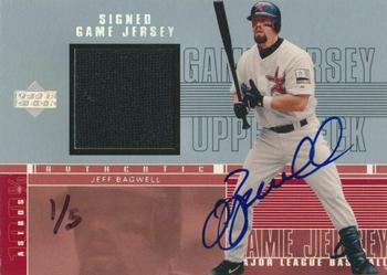 2000 Upper Deck - Game Jerseys Autographed #H-JB Jeff Bagwell  Front