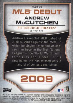 2016 Topps - MLB Debut Silver (Series 1) #MLBD-23 Andrew McCutchen Back
