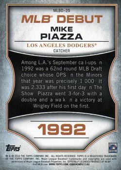 2016 Topps - MLB Debut Silver (Series 1) #MLBD-25 Mike Piazza Back