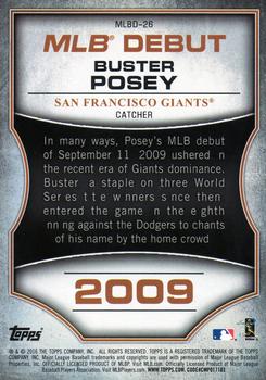 2016 Topps - MLB Debut Silver (Series 1) #MLBD-26 Buster Posey Back