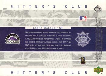 2000 Upper Deck Hitter's Club - Hitter's Club Inserts #HC9 Larry Walker  Back