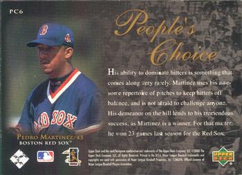 2000 Upper Deck - People's Choice #PC6 Pedro Martinez  Back