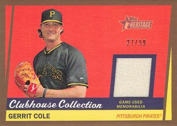 2016 Topps Heritage - Clubhouse Collection Relics Gold #CCR-GC Gerrit Cole Front