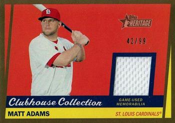 2016 Topps Heritage - Clubhouse Collection Relics Gold #CCR-MA Matt Adams Front