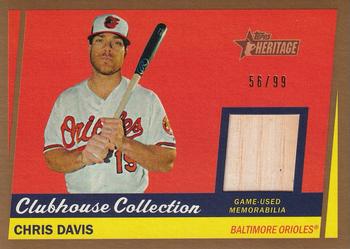 2016 Topps Heritage - Clubhouse Collection Relics Gold #CCR-CD Chris Davis Front