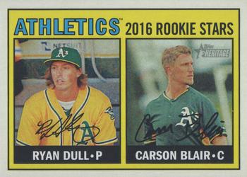 2016 Topps Heritage - Gum Stain #172 Ryan Dull / Carson Blair Front
