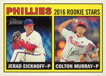 2016 Topps Heritage - Gum Stain #173 Colton Murray / Jerad Eickhoff Front