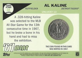 2016 Topps Heritage - 1967 Mint Quarter #67MR-AK Al Kaline Back