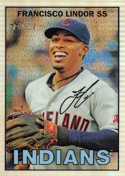 2016 Topps Heritage - Chrome Refractor #THC-482 Francisco Lindor Front