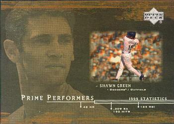 2000 Upper Deck - Prime Performers #PP8 Shawn Green  Front