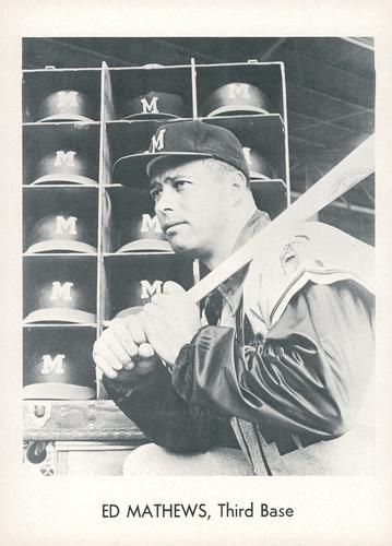 1964 Jay Publishing Milwaukee Braves Concession Issue Set A #NNO Ed Mathews Front