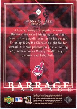 2000 Upper Deck Black Diamond - Barrage #B7 Manny Ramirez  Back