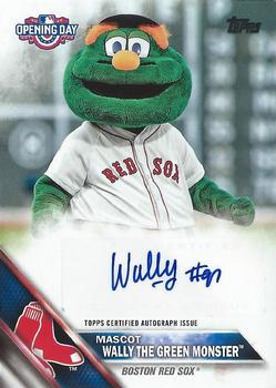 2016 Topps Opening Day - Mascot Autographs #MA-WM Wally the Green Monster Front