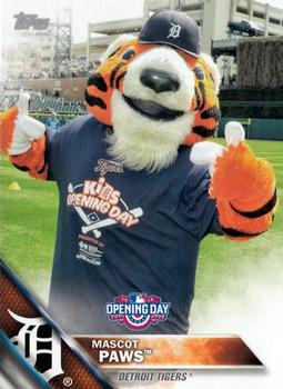 2016 Topps Opening Day - Mascots #M-1 Paws Front