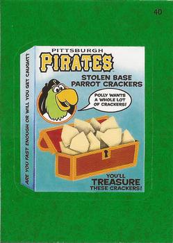 2016 Topps MLB Wacky Packages - Green Turf Border #40 Pirates Parrot Crackers Front