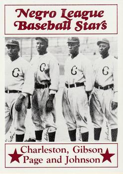 1986 Fritsch Negro League Baseball Stars #4 Oscar Charleston / Josh Gibson / Ted Page / Judy Johnson Front
