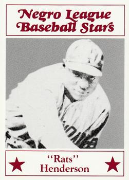 1986 Fritsch Negro League Baseball Stars #34 Rats Henderson Front