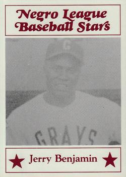 1986 Fritsch Negro League Baseball Stars #82 Jerry Benjamin Front