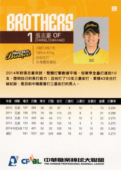 2014 CPBL #191 Chih-Hao Chang Back