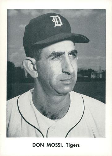 1960 Jay Publishing Detroit Tigers Set B #NNO Don Mossi Front