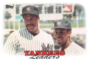 1988 Topps #459 Yankees Leaders Front
