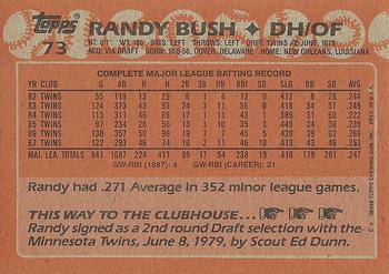 1988 Topps #73 Randy Bush Back