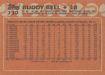 1988 Topps #130 Buddy Bell Back