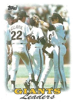1988 Topps #261 Giants Leaders Front