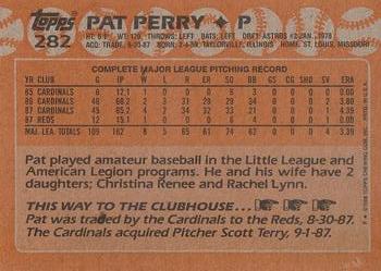 1988 Topps #282 Pat Perry Back