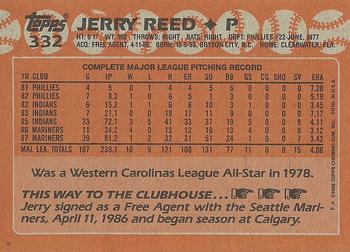 1988 Topps #332 Jerry Reed Back