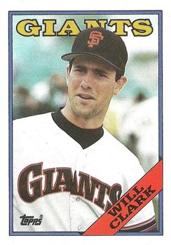1988 Topps #350 Will Clark Front